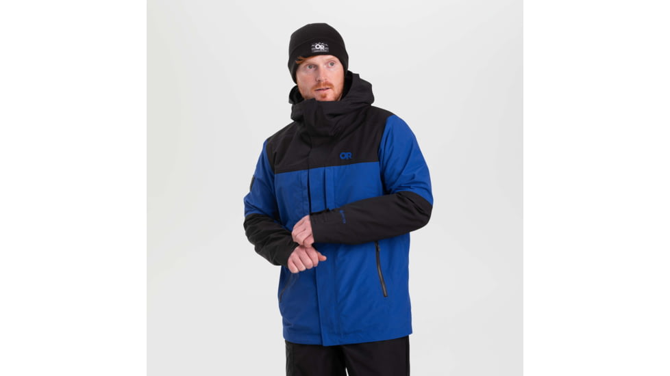 Outdoor Research MT Baker Storm Jacket - Mens, Classic Blue/Black, Medium, 2831942068007