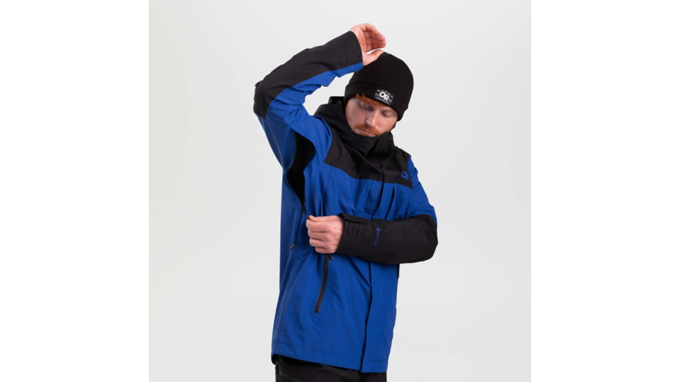 Outdoor Research MT Baker Storm Jacket - Mens, Classic Blue/Black, Medium, 2831942068007