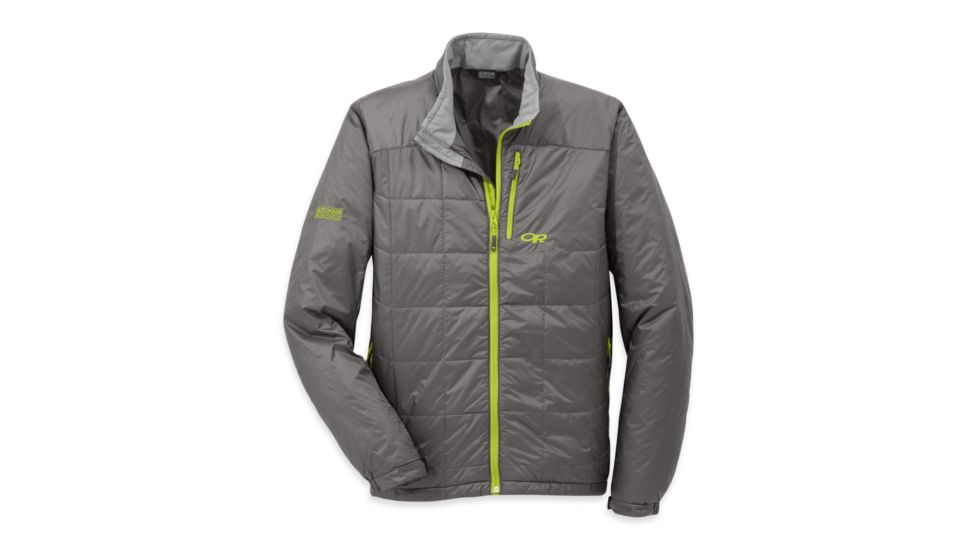 Outdoor Research Neoplume Jacket - Men's-Pewter/Lemongrass-Large
