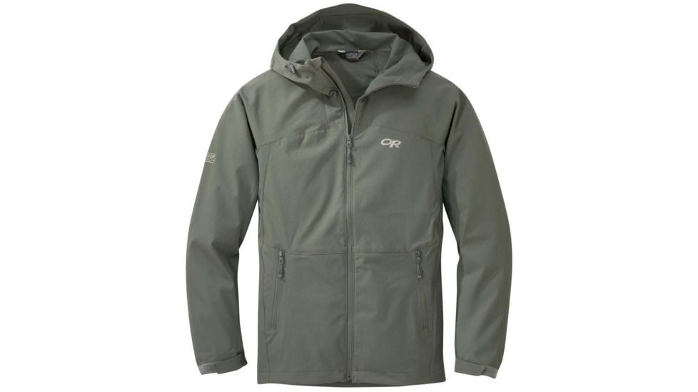 Outdoor Research Obsidian Hooded Jacket - Mens, Mas Grey, Medium, 2643581078007