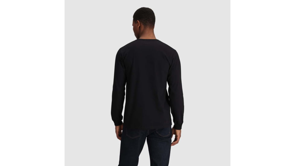 Outdoor Research OR Advocate Long Sleeve Tee, Black/White, Extra Large, 3005170114009