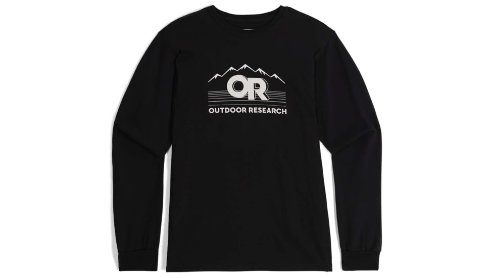 Outdoor Research OR Advocate Long Sleeve Tee, Black/White, Extra Large, 3005170114009