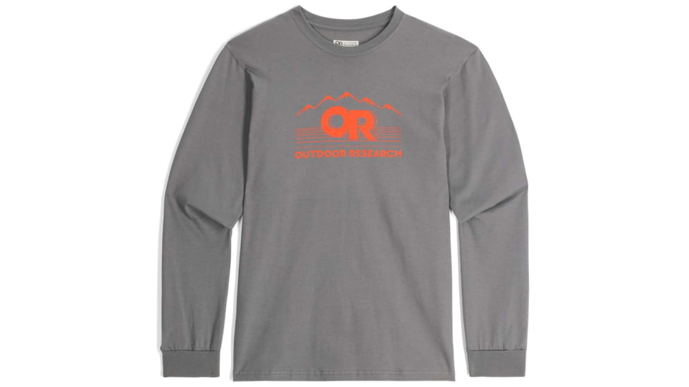 Outdoor Research OR Advocate Long Sleeve Tee, Charcoal/Spice, 2XL, 3005172624010