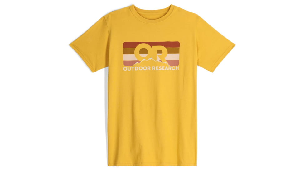 Outdoor Research OR Advocate Stripe T-Shirt, Saffron/Bronze, Large, 3002232620008