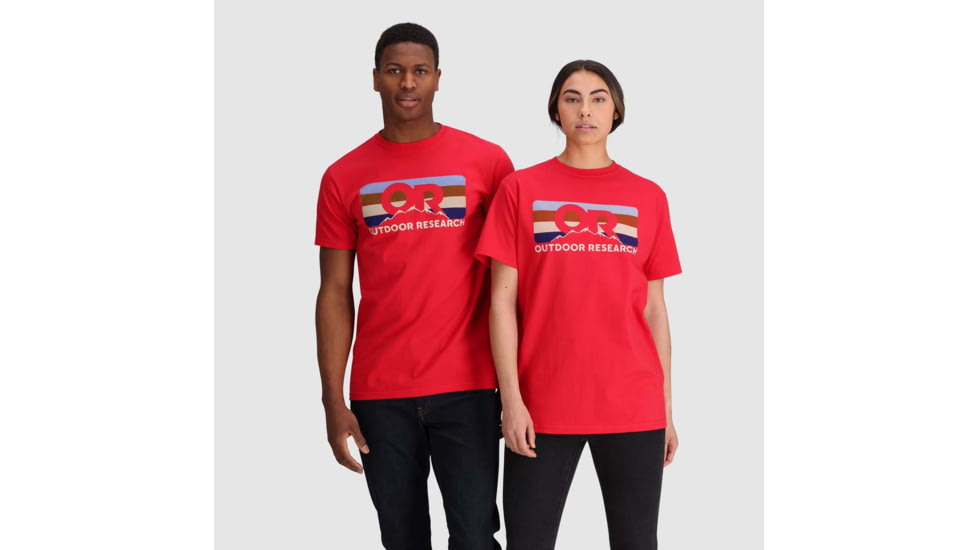 Outdoor Research OR Advocate Stripe T-Shirt, Spice/Bronze, Medium, 3002232562007