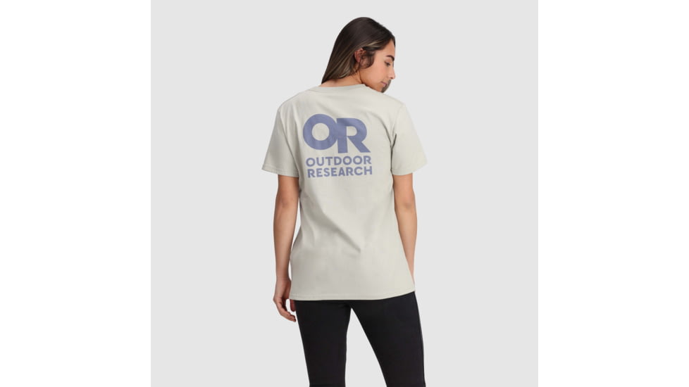 Outdoor Research OR Lockup Back Logo T-Shirt, Slate/Topaz, Small, 2895462623006