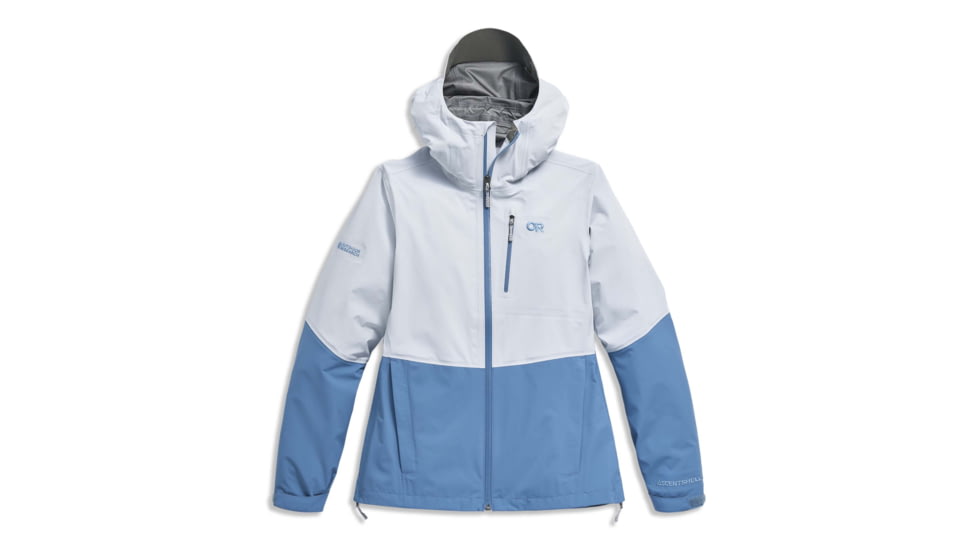 Outdoor Research Aspire 3L Jacket - Women's, Titanium/ascent Blue, Extra Large, 3221073023009