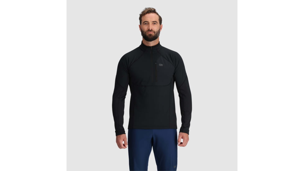 Outdoor Research Deviator Fleece Half Zip - Men's, Black, 2XL, 3220270001010