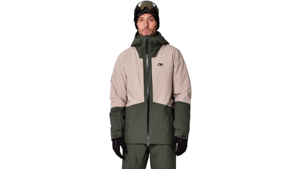 Outdoor Research Snowcrew Jacket - Men's, Dark Laurel/Pro Khaki, XL, 2831903096009