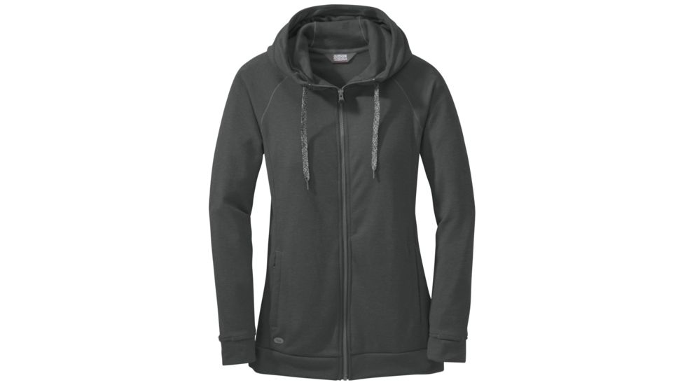 Outdoor Research Ozette Full Zip Hoody - Women's-Charcoal-Large