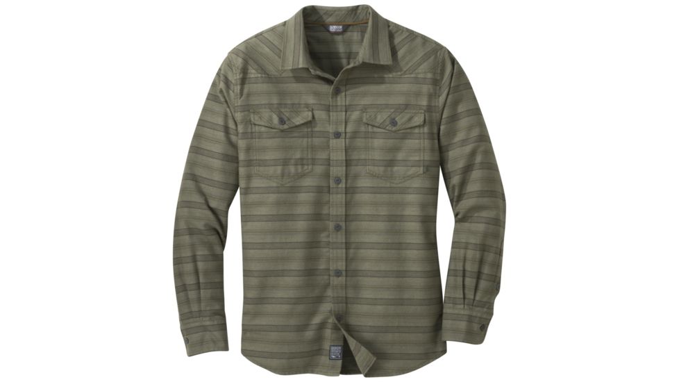 Outdoor Research Pilchuck Long Sleeve Shirt - Mens, Fatigue, Small, 2681220740006