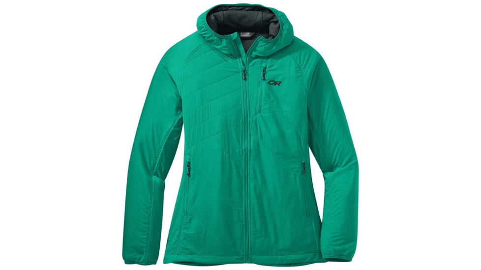 Outdoor Research Refuge Air Hooded Jacket - Womens, Jade, Small, 2714420715006
