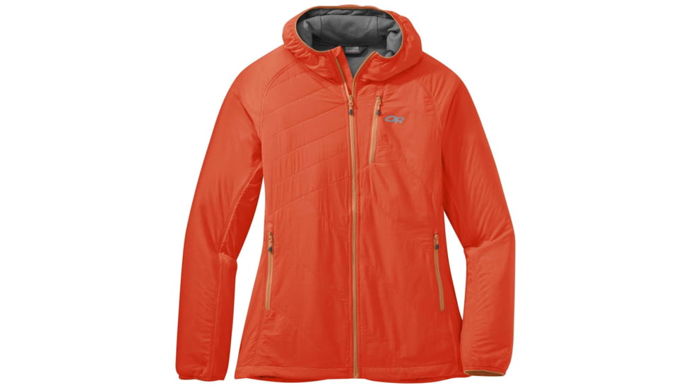 Outdoor Research Refuge Air Hooded Jacket - Womens, Lava, Small, 2714420445006