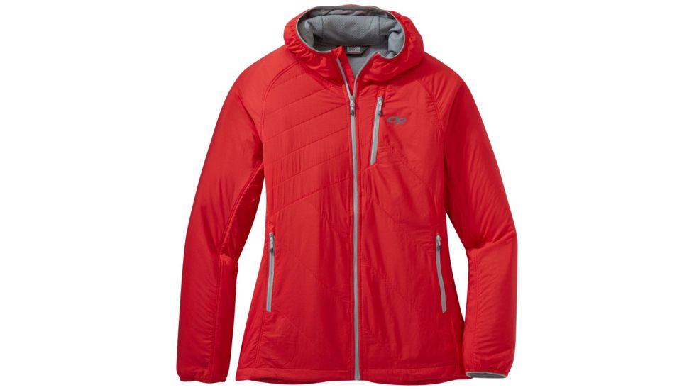 Outdoor Research Refuge Air Hooded Jacket - Womens, Teaberry, Small, 2714421578006