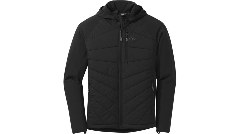 Outdoor Research Refuge Hybrid Hooded Jacket - Mens, Black, Small, 2691800001006