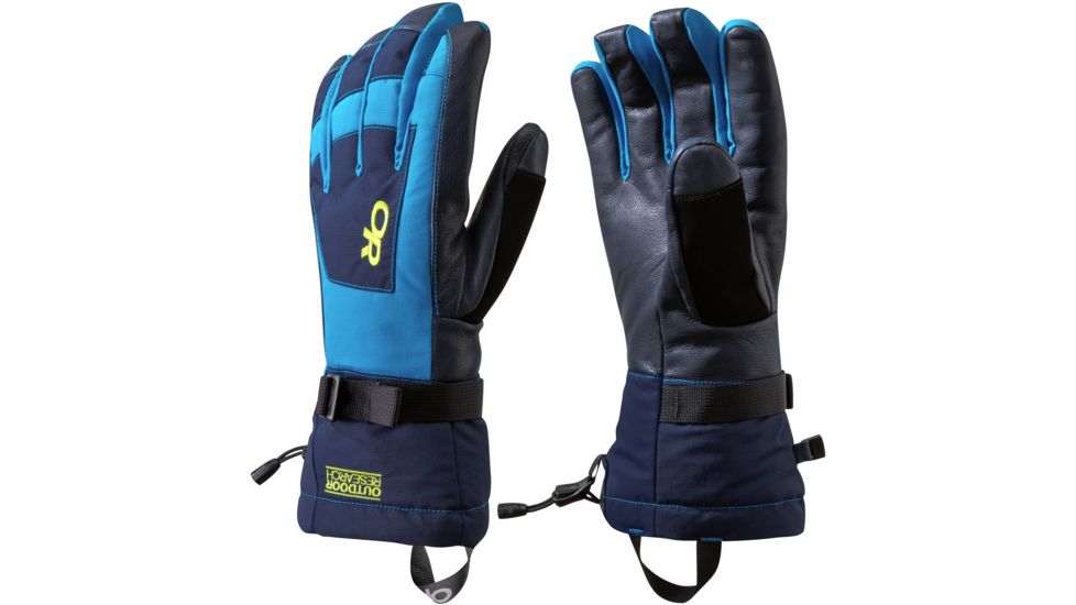 Outdoor Research Revolution Gloves - Men's-Night/Lemongrass/Tahoe-Small