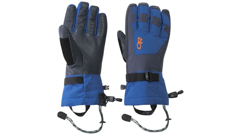Outdoor Research Revolution Gloves - Mens, Cobalt/Naval Blue/Burnt Orange, Extra Large, 2433451322009