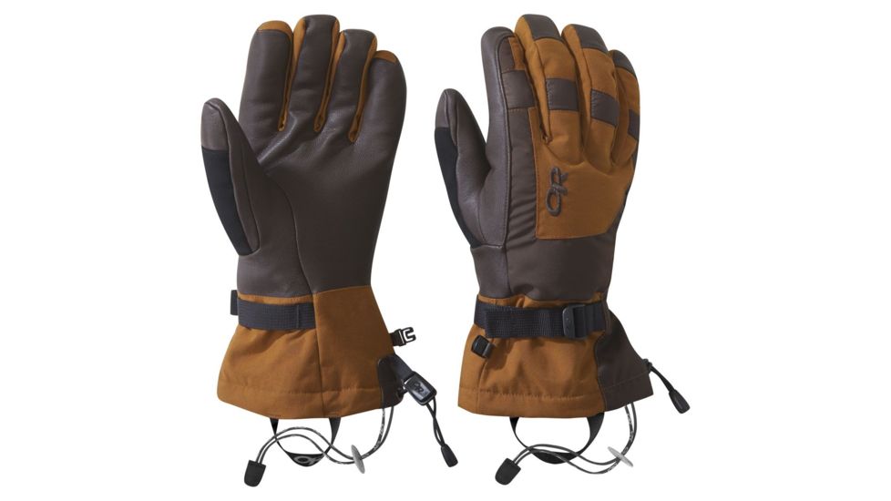 Outdoor Research Revolution Gloves - Mens, Saddle/Dark Roast, Extra Large, 2433451683009