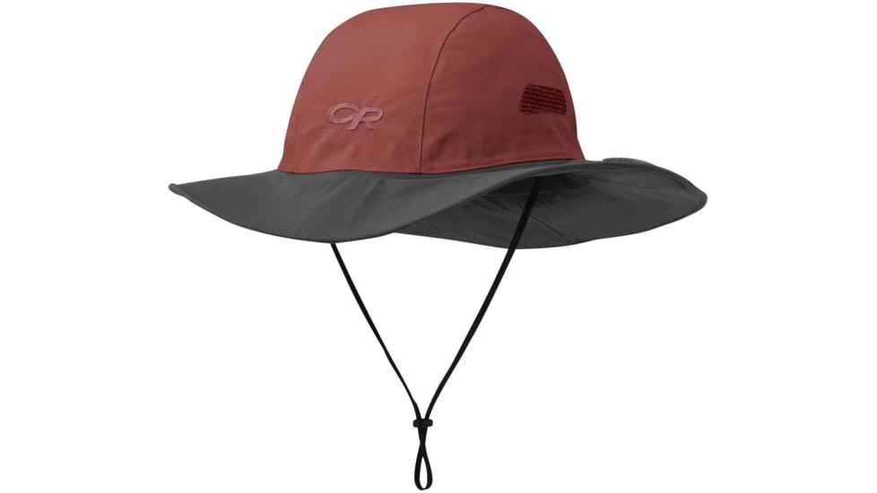 Outdoor Research Seattle Rain Hat, Desert/Dark Grey, Large, 2435051682008