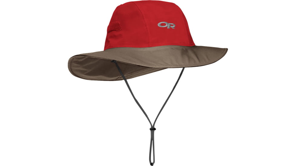 Outdoor Research Seattle Rain Hat, Large, Chili/Java