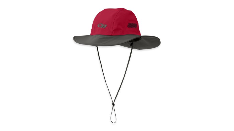 Outdoor Research Seattle Rain Hat, Redwood/Dark Grey, Small