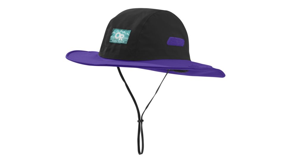 Outdoor Research Seattle Sombrero Retro, Unisex, Black/Purple Rain, S 264407-blk/prpl rn-S