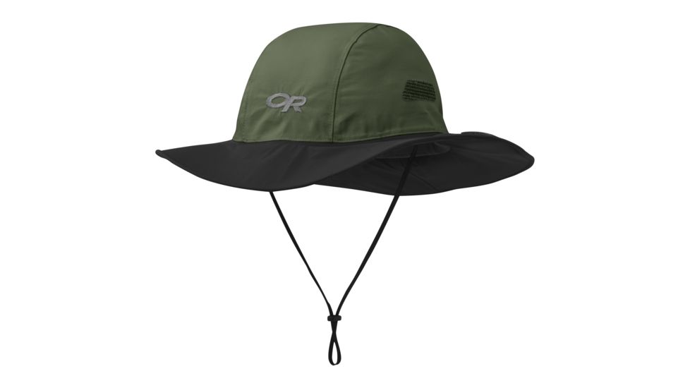 Outdoor Research Seattle Rain Hat, Fatigue/Black, Small, 243505