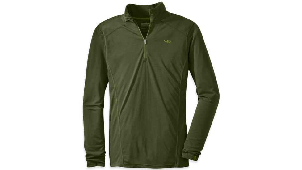 Outdoor Research Sequence Long-Sleeve Zip Top - Men's-Kale-Small