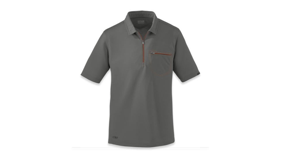 Outdoor Research Sequence Short Sleeve Polo - Men's-Pewter-Medium