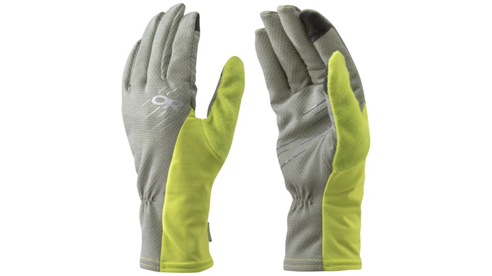 Outdoor Research Shiftup Sensor Gloves, Unisex, Pewter/Lemongrass, XS 254054-pt/lemgr-XS