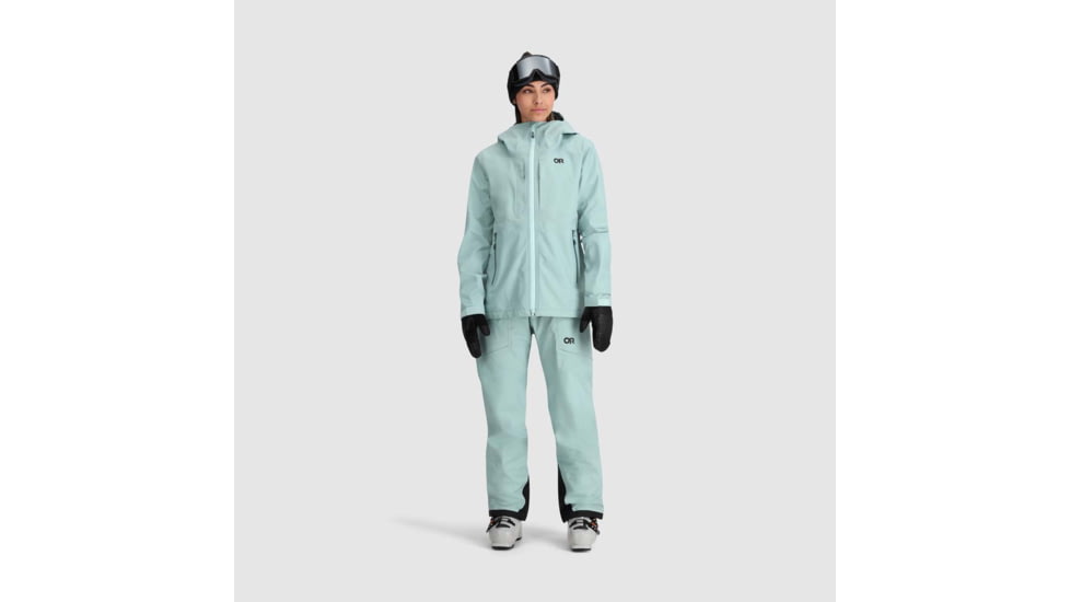 Outdoor Research Skytour AscentShell Bibs - Womens, Sage/Pro Khaki, Large, 2832082613008