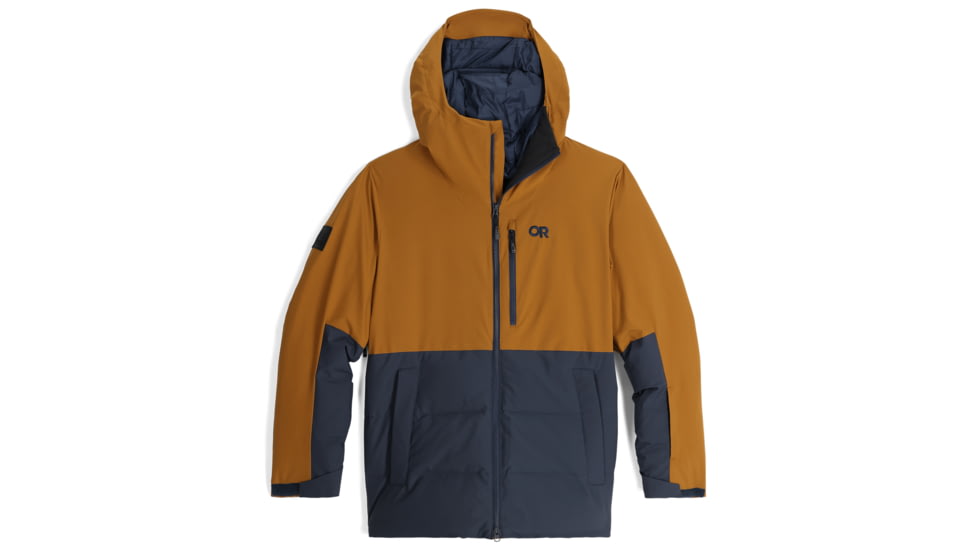 Outdoor Research Snowcrew Down Jacket - Mens, Bronze/Naval Blue, Large, 3004612520008