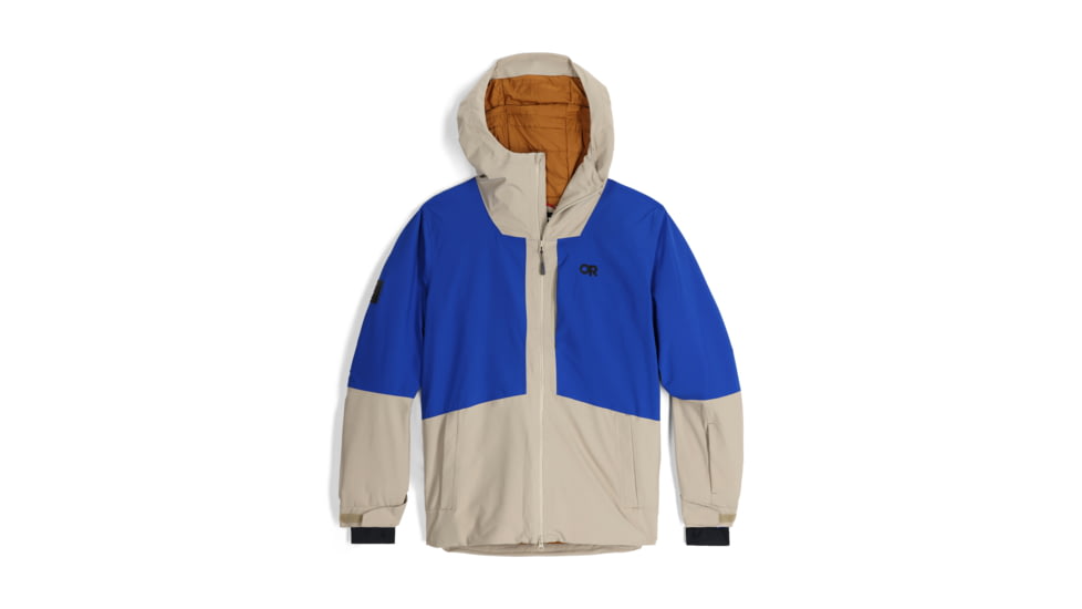 Outdoor Research Snowcrew Jacket - Mens, Pro Khaki/Topaz, Extra Large, 2831902574009