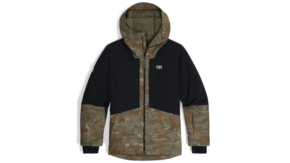 Outdoor Research Snowcrew Jacket - Men's, Ranger Green Camo/Black, Small, 2831902782006