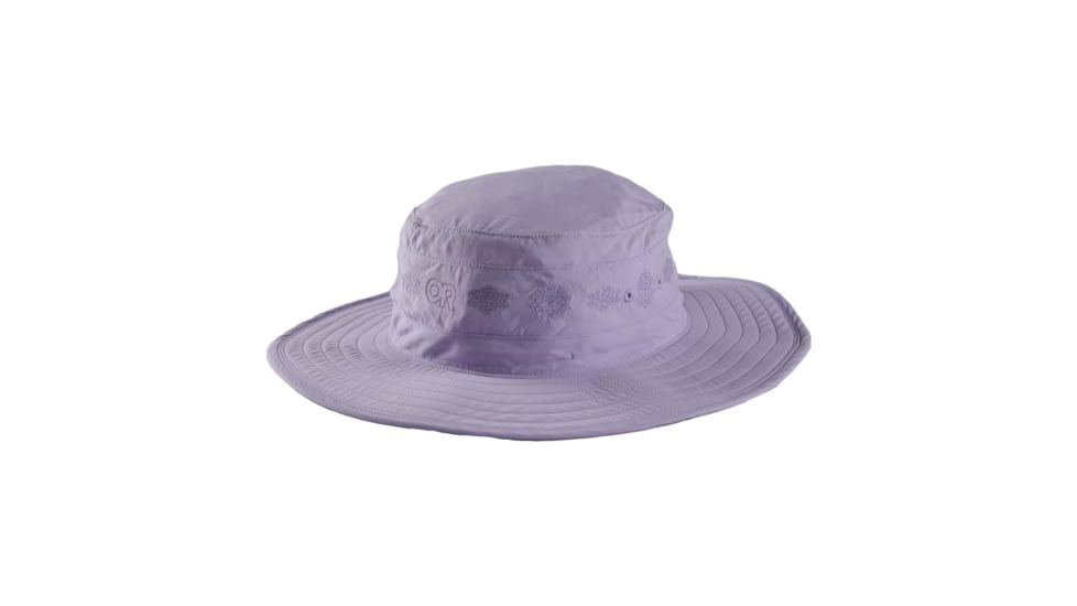 Outdoor Research Solar Roller Sun Hat - Women's, lavender/rice embroidery, Medium, 2434422601007
