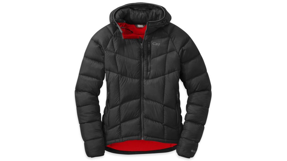 Outdoor Research Sonata Ultra Hooded Jacket - Women's-Black/Flame-Large