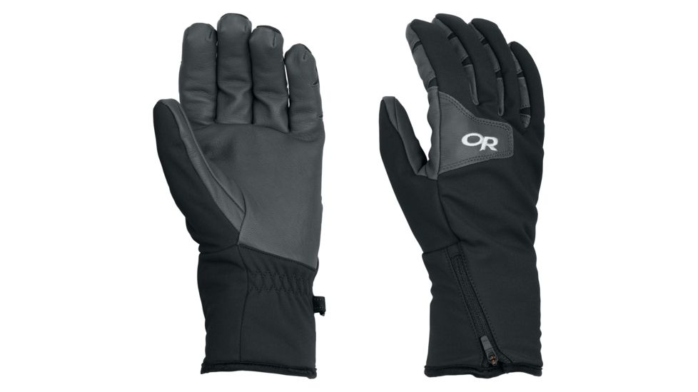 Outdoor Research Stormtracker Gloves - Mens-Black/Charcoal-Small