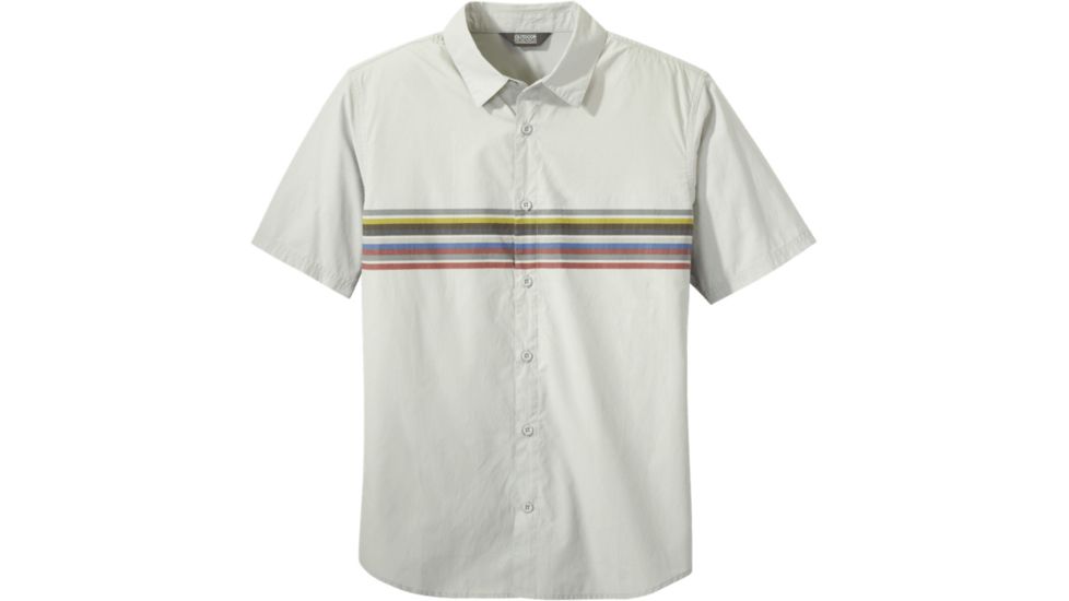 Outdoor Research Strata Short Sleeve Shirt - Mens, Pebble Stripe, Extra Large, 2744251815009
