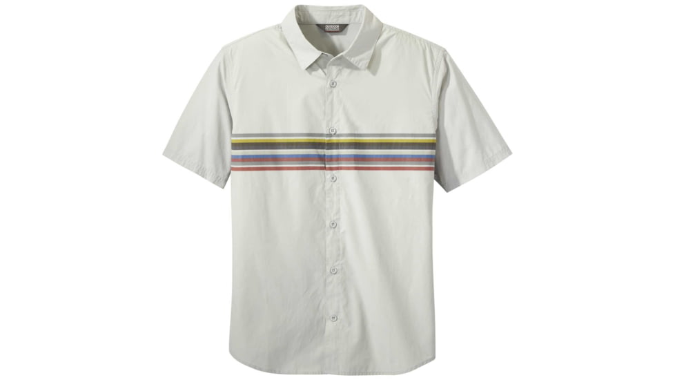 Outdoor Research Strata Short Sleeve Shirt - Mens, Sand Stripe, 2XL, 2744251816010