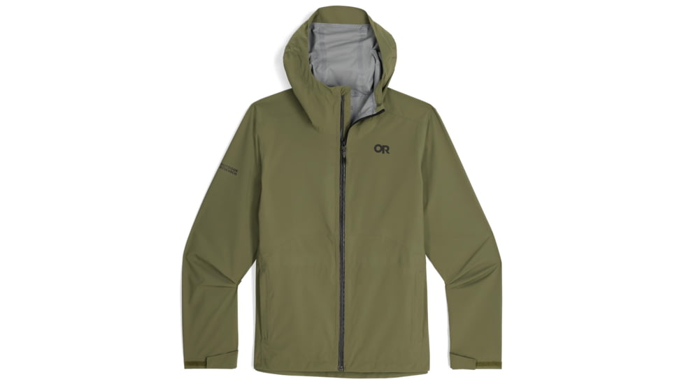Outdoor Research Stratoburst Stretch Rain Jacket - Men's, Ranger Green, Small, 3008932288006