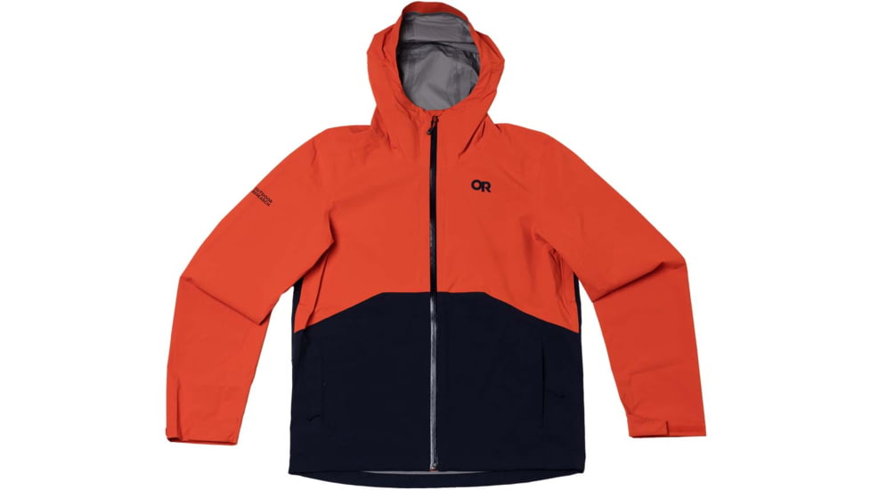 Outdoor Research Stratoburst Stretch Rain Jacket - Men's, Spice/Dark Navy, Large, 3008932726008