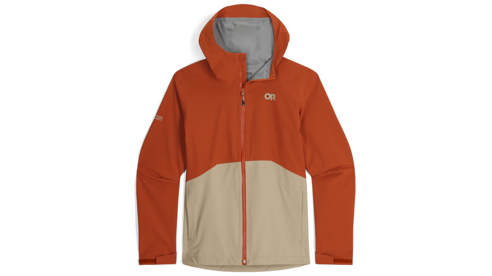 Outdoor Research Stratoburst Stretch Rain Jacket - Men's, Terra/Pro Khaki, Small, 3008932717006