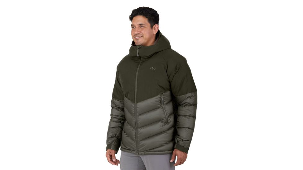 Outdoor Research Super Transcendent Down Hooded Jacket - Mens, Forest, Large, 2716190600008
