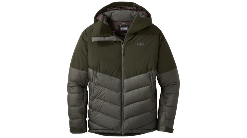 Outdoor Research Super Transcendent Down Hooded Jacket - Mens, Forest, Large, 2716190600008