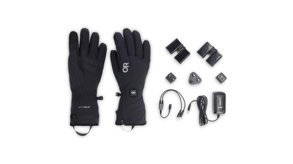 Outdoor Research Sureshot Heated Softshell Gloves - Mens, Black, Medium, 3000070001007