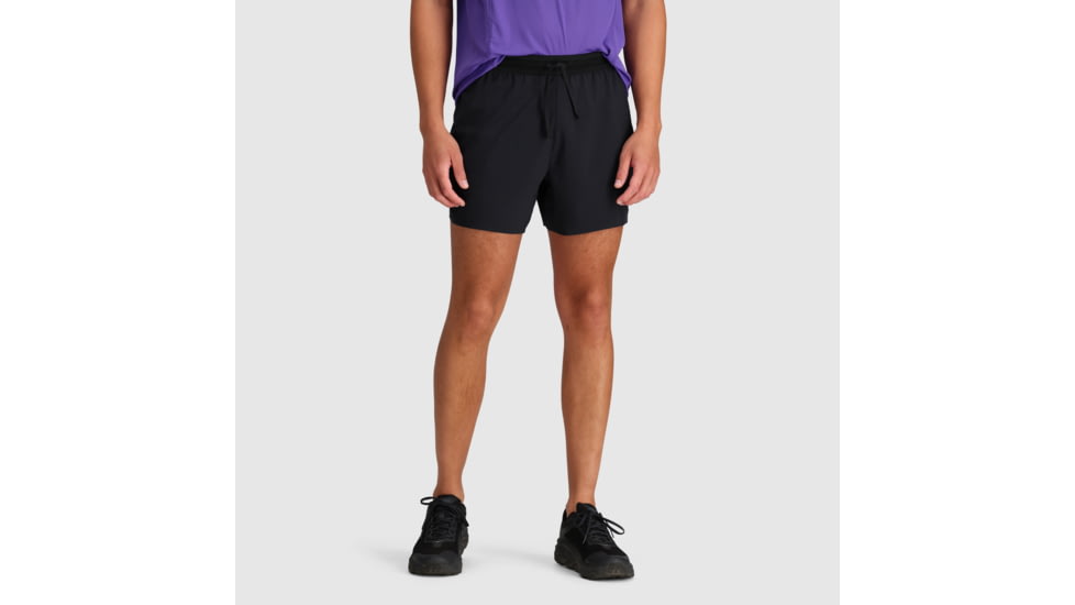 Outdoor Research Swift Lite Shorts - Mens, 5in Inseam, Black, XL, 3002490001009