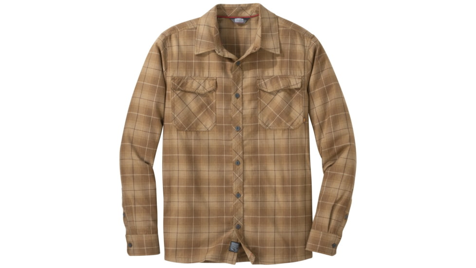 Outdoor Research Tangent II Long Sleeve Shirt - Mens, Carob Plaid, S, 2681211404006