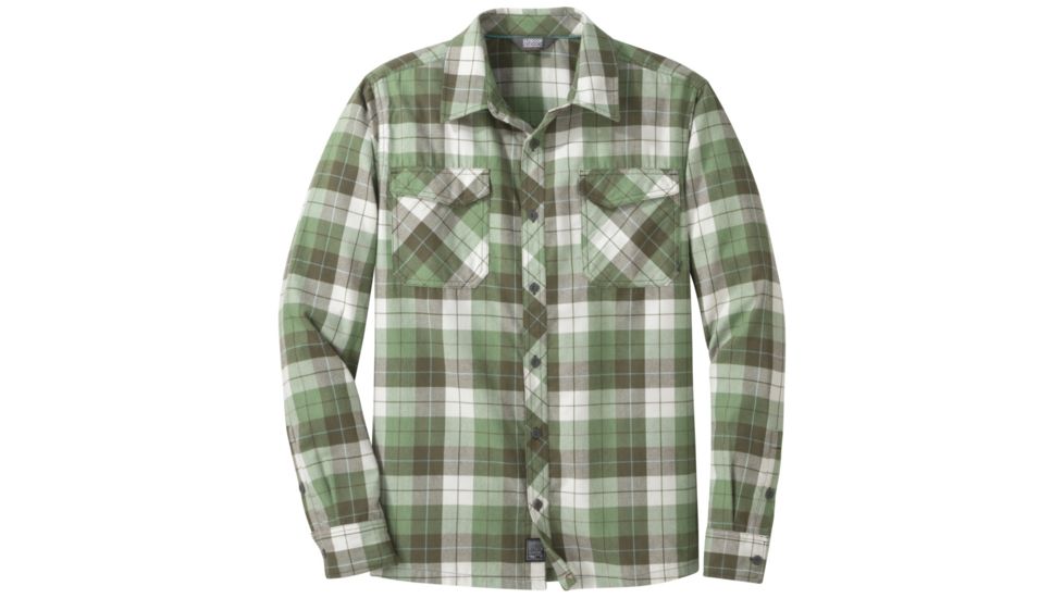 Outdoor Research Tangent II Long Sleeve Shirt - Mens, Juniper Plaid, Medium, 2681211399007