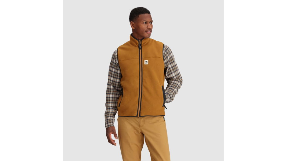 Outdoor Research Tokeland Fleece Vest - Mens, Bronze/Black, 2XL, 3006202519010