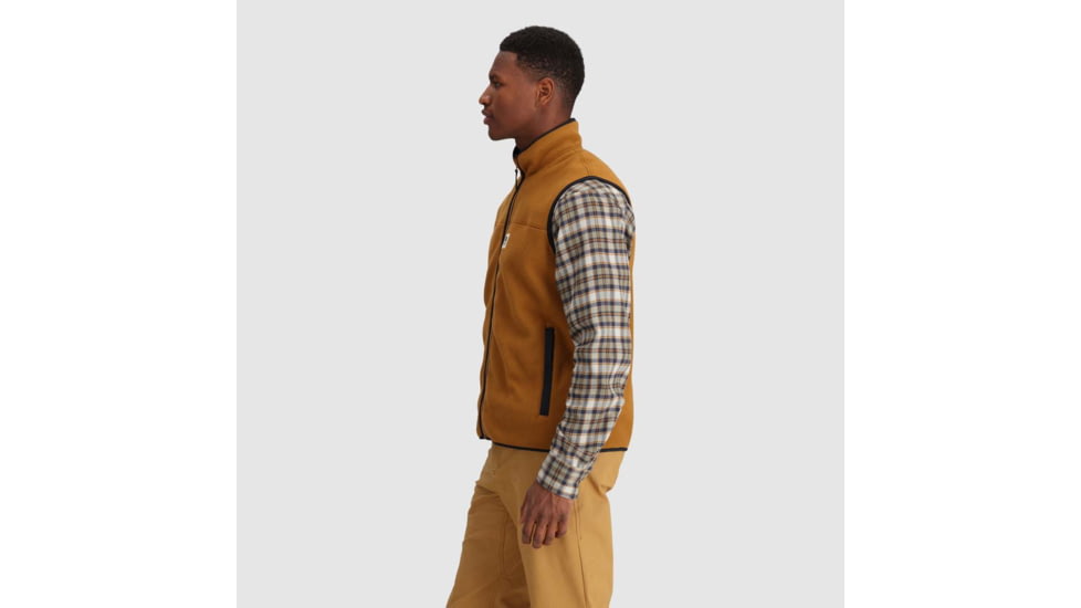 Outdoor Research Tokeland Fleece Vest - Mens, Bronze/Black, 2XL, 3006202519010